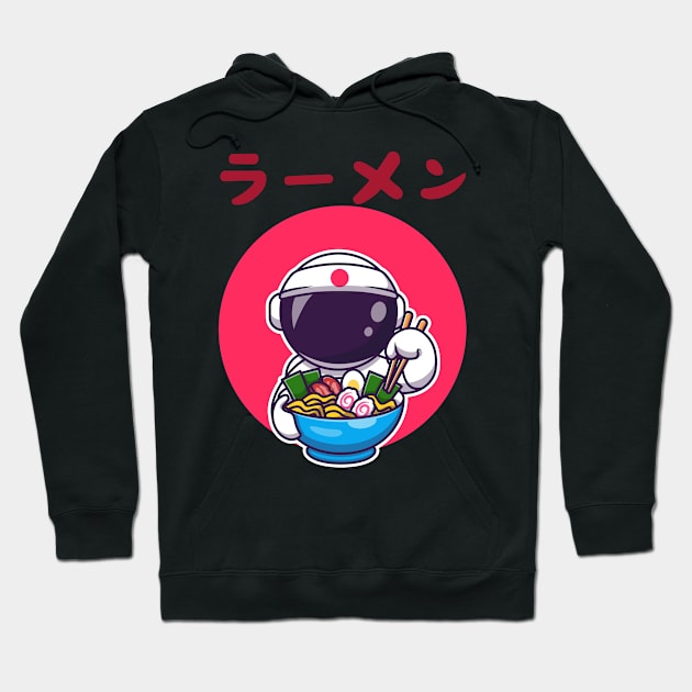 Astronaut eating Ramen Hoodie by JK Mercha